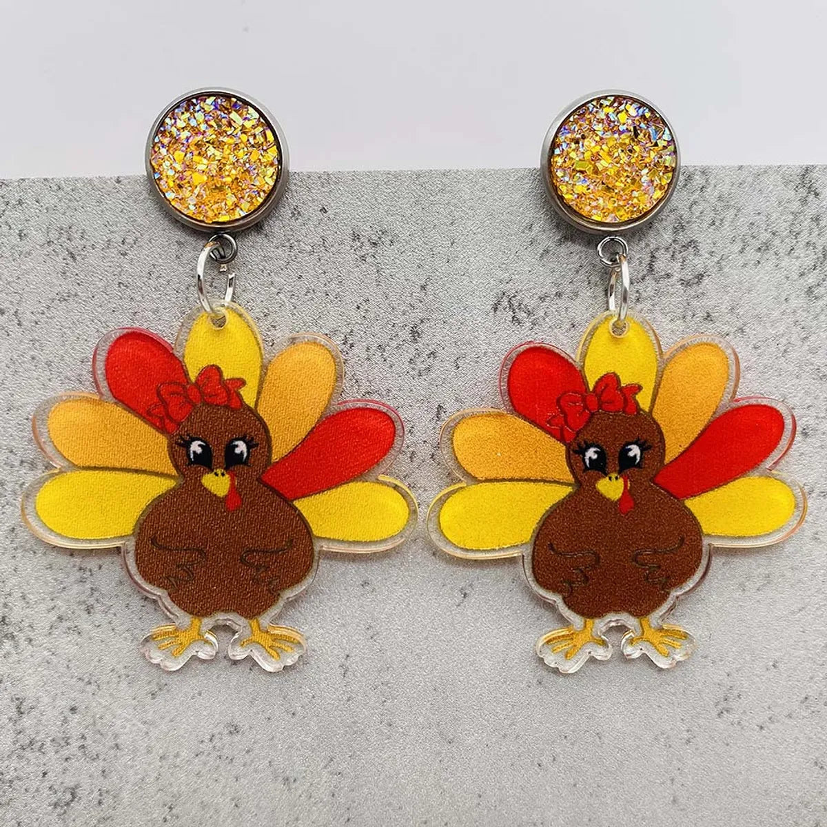 1 Pair Novelty Cartoon Character Arylic Drop Earrings