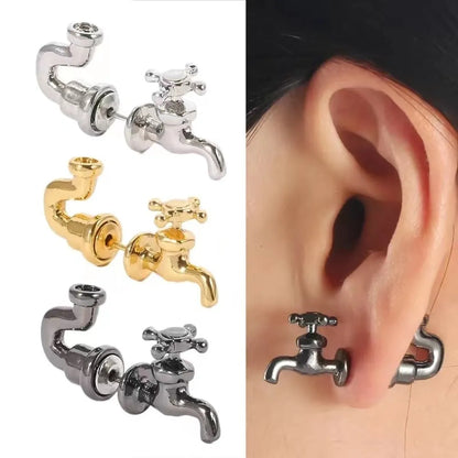 1 Pair Novelty Cartoon Plating Alloy Ear Studs