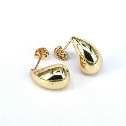 1 Pair Novelty Geometric Plating Inlay Copper Zircon 18k Gold Plated Earrings