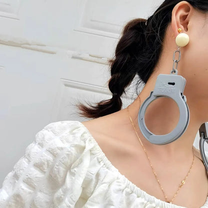 1 Pair Novelty Handcuffs Resin Women's Earrings