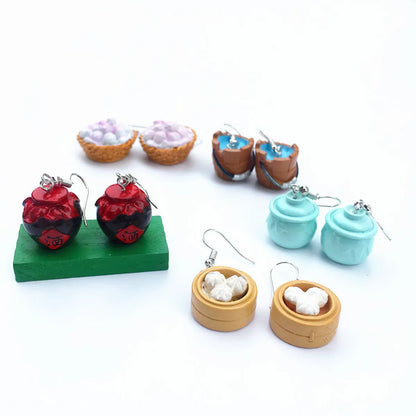 1 Pair Novelty Teapot Resin Women's Ear Hook