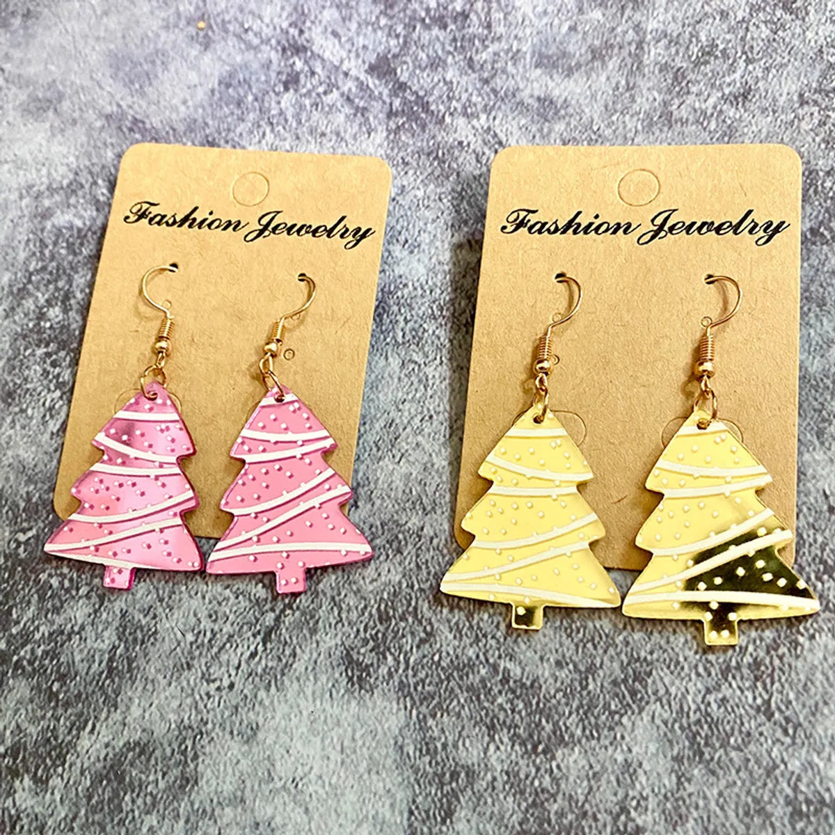 1 Pair Original Design Christmas Tree Flakes Arylic Drop Earrings