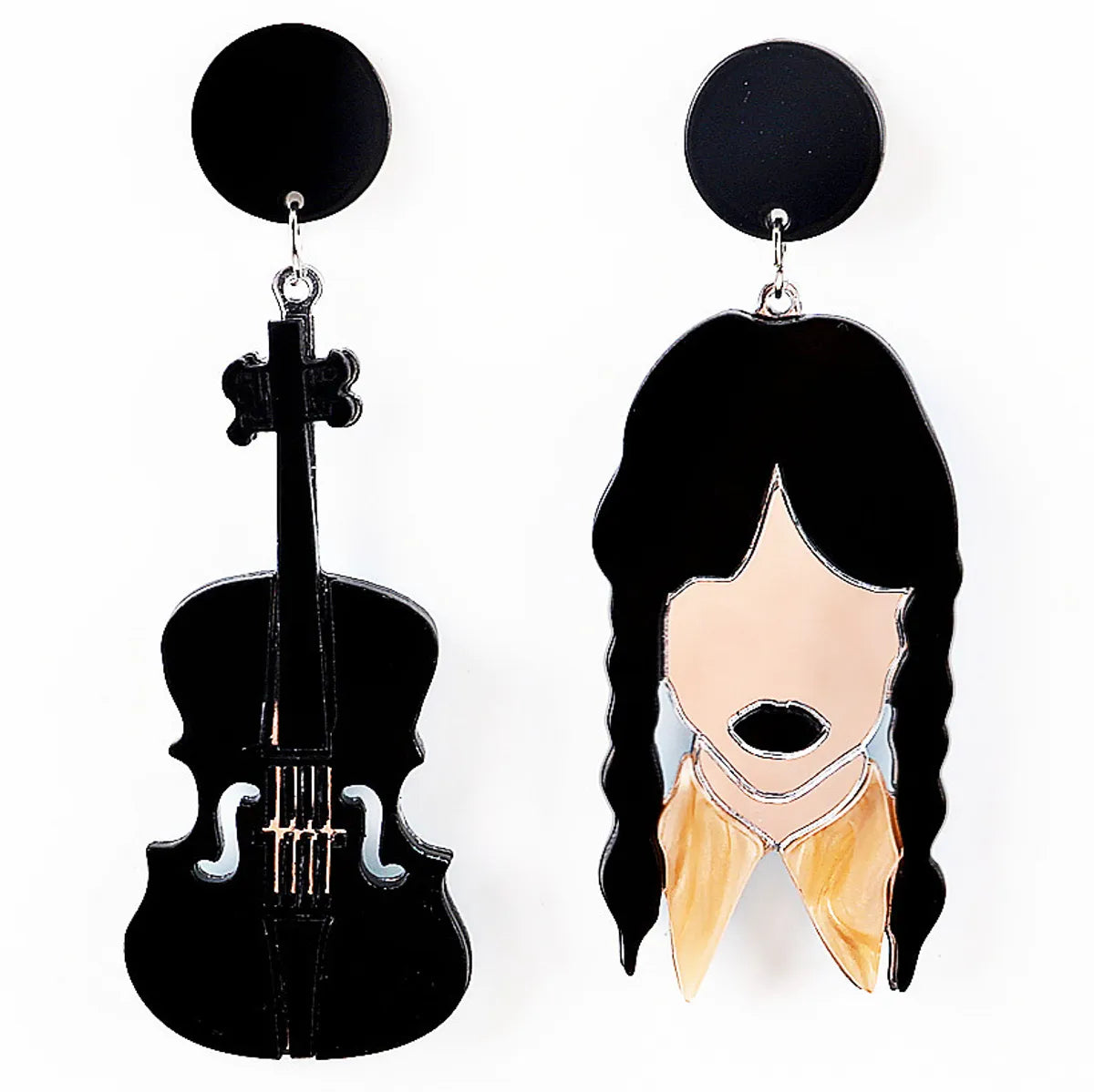 1 Pair Original Design Human Guitar Arylic Drop Earrings