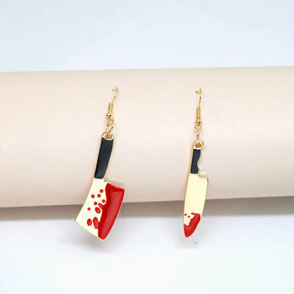 1 Pair Original Design Kitchen Knife Plating Alloy Drop Earrings