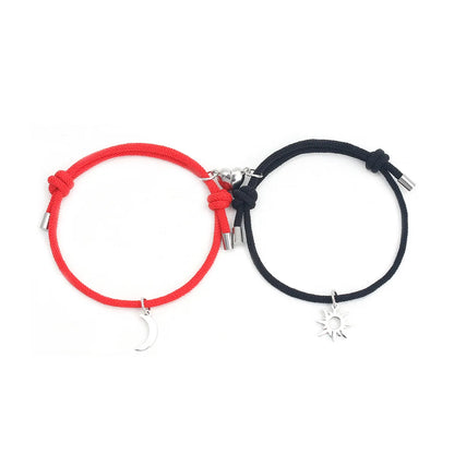 Original Design Moon Nylon Couple Bracelets