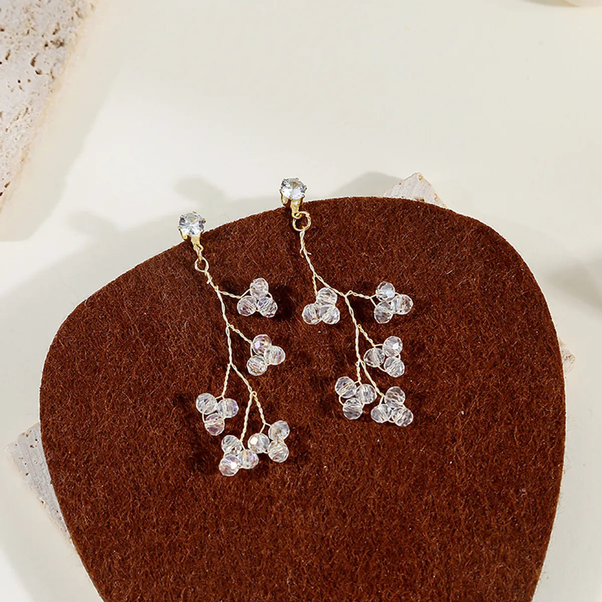 1 Pair Pastoral Fruit Artificial Crystal Plating Women'S Earrings