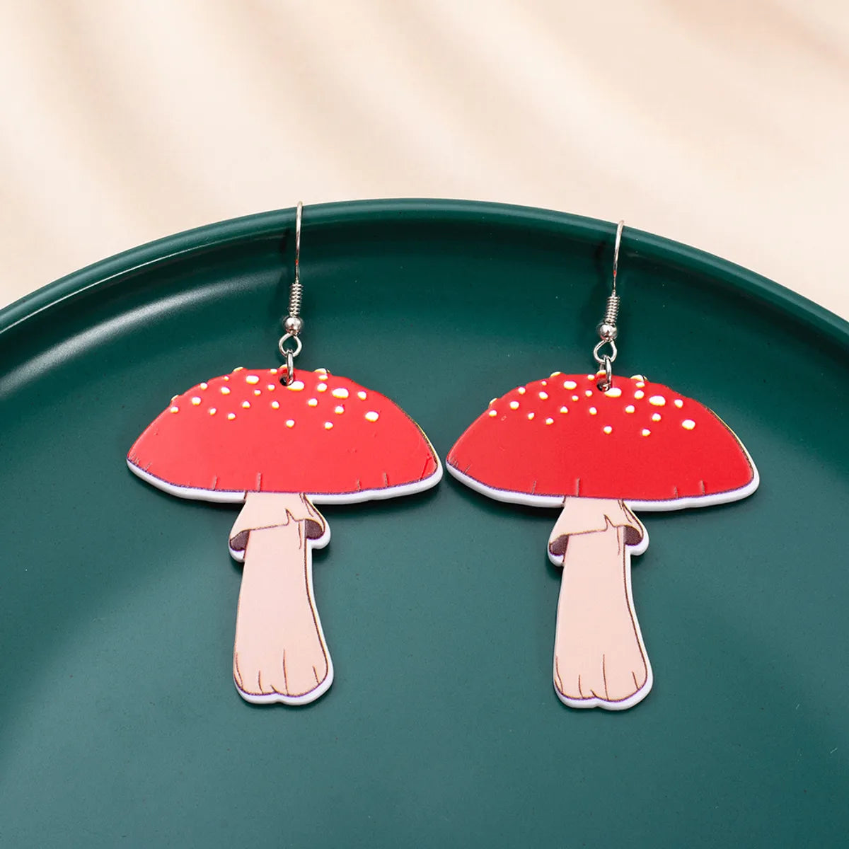 1 Pair Pastoral Mushroom Arylic Ear Hook