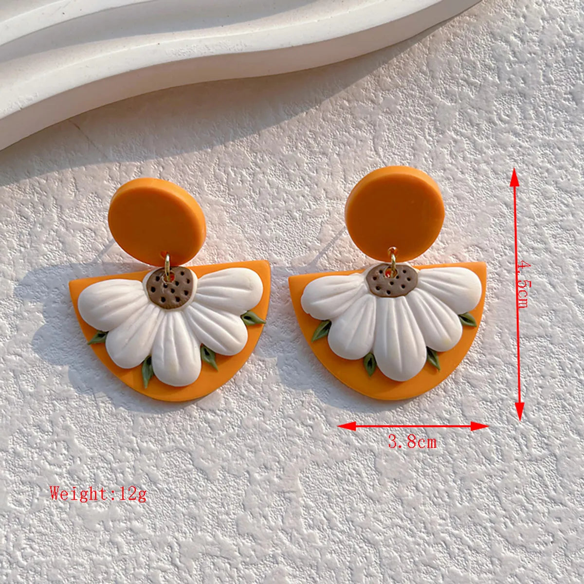 1 Pair Pastoral Rose Flower Handmade Plating Soft Clay 14k Gold Plated Drop Earrings