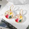 1 Pair Pastoral Simple Style Flower Alloy Resin Drop Earrings