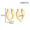 1 Pair Preppy Style Simple Style Classic Style Rhombus Grain Patchwork 304 Stainless Steel Earrings