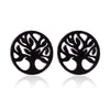 1 Pair Preppy Style Tree Polishing Plating Hollow Out 304 Stainless Steel 18K Gold Plated Ear Studs