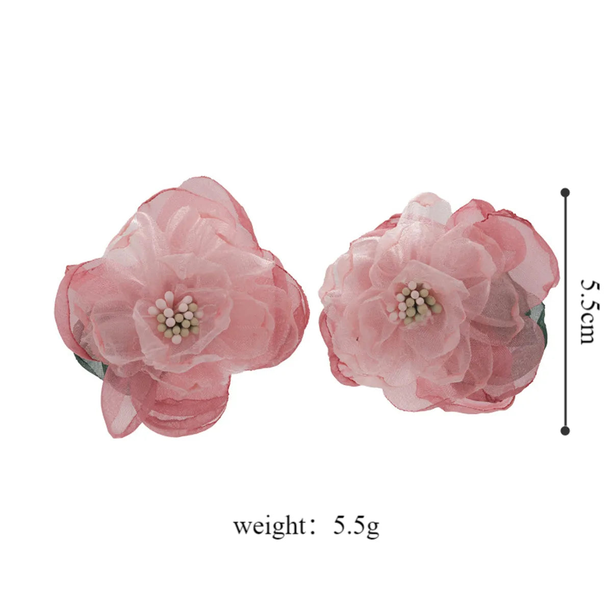 1 Pair Princess Flower Gauze Ear Studs