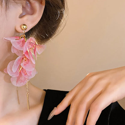 1 Pair Princess Sweet Flower Alloy Drop Earrings