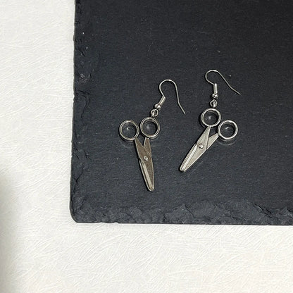 1 Pair Punk Cool Style Scissors Plating Alloy Drop Earrings