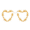 1 Pair Punk Heart Shape Plating Alloy Ear Studs