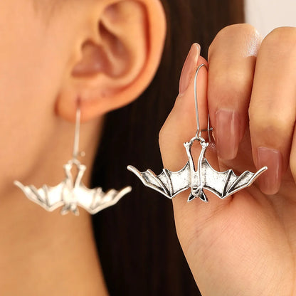 1 Pair Retro Bat Plating Alloy Drop Earrings