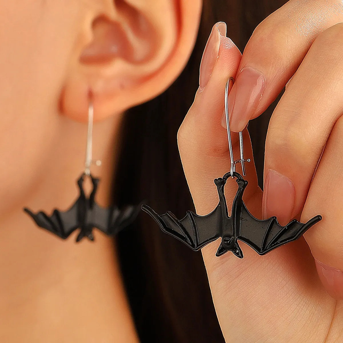 1 Pair Retro Bat Plating Alloy Drop Earrings