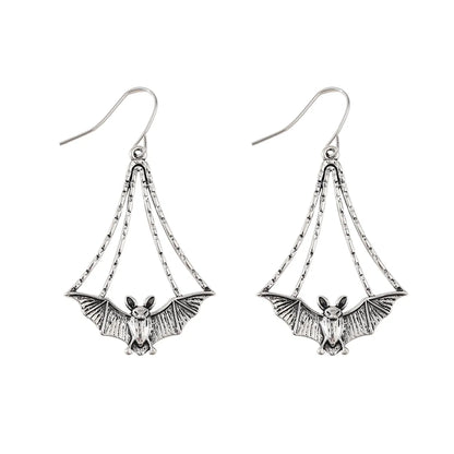 1 Pair Retro Bat Zinc Alloy Drop Earrings