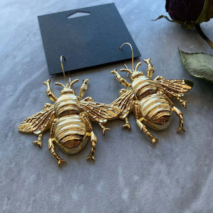 1 Pair Retro Bee Alloy Drop Earrings