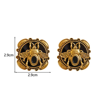 1 Pair Retro Bee Alloy Ear Studs