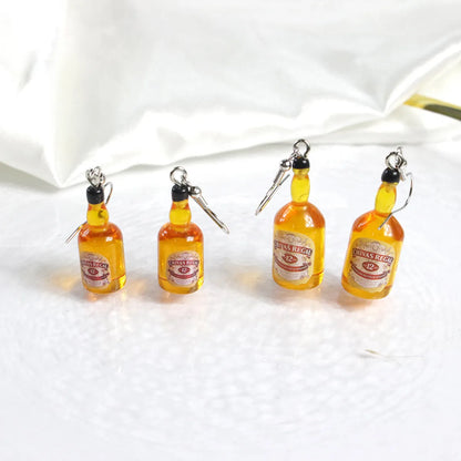 1 Pair Retro Bottle Plastic Resin Women's Drop Earrings