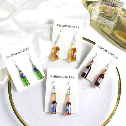 1 Pair Retro Bottle Plastic Resin Women's Drop Earrings