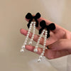 1 Pair Retro Bow Knot Tassel Plating Alloy Drop Earrings