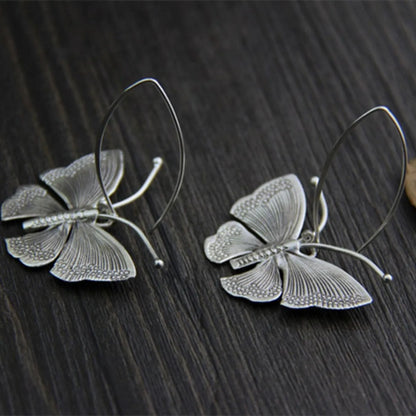 1 Pair Retro Butterfly Alloy Drop Earrings