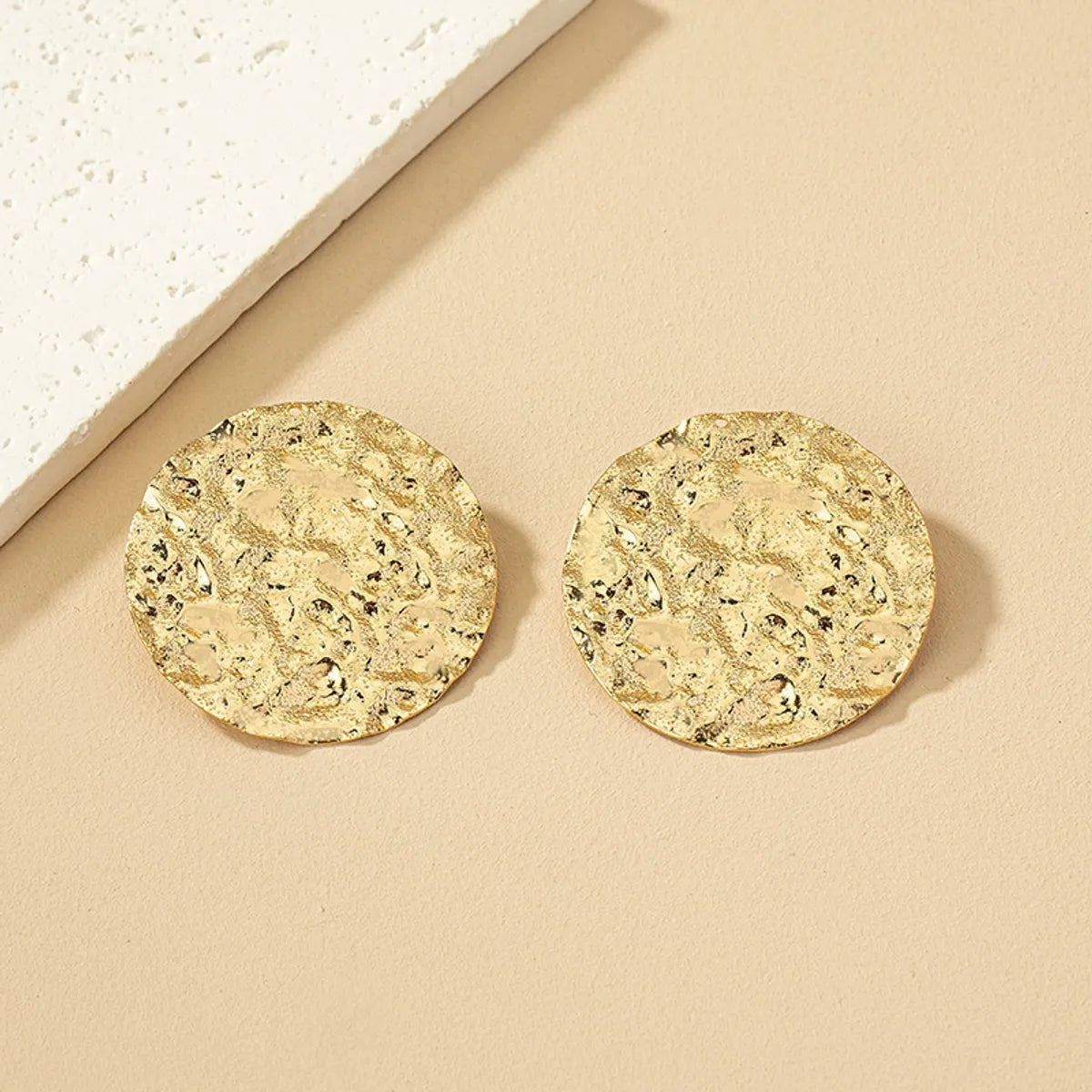 1 Pair Retro Circle Plating Alloy Gold Plated Ear Studs