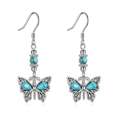 1 Pair Retro Classic Style Butterfly Plating Alloy Gold Plated Drop Earrings