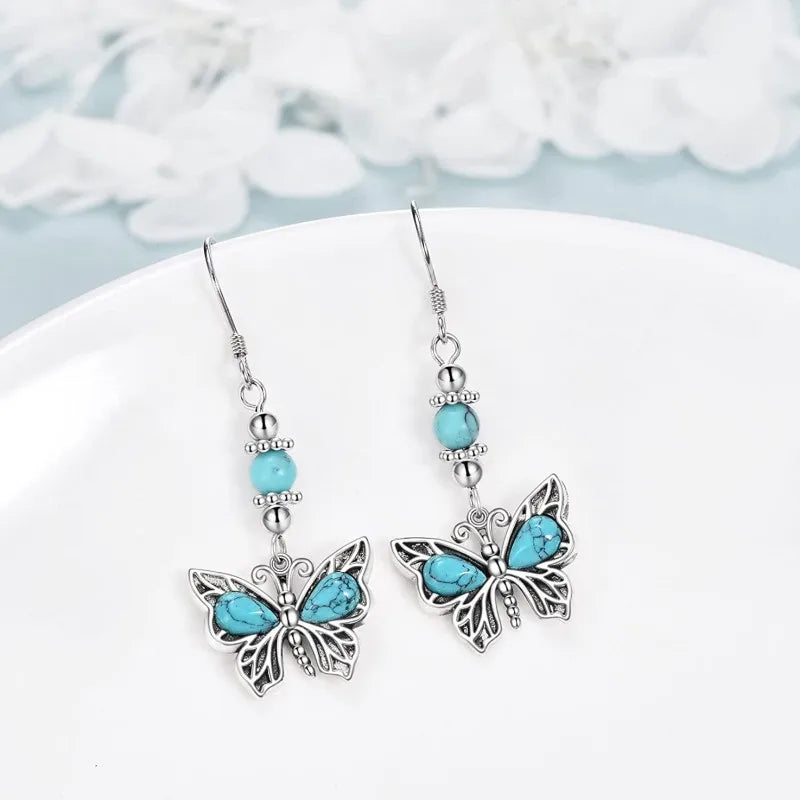 1 Pair Retro Classic Style Butterfly Plating Alloy Gold Plated Drop Earrings