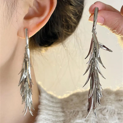 1 Pair Retro Classic Style Grain Plating Alloy Copper Gold Plated Silver Plated Drop Earrings