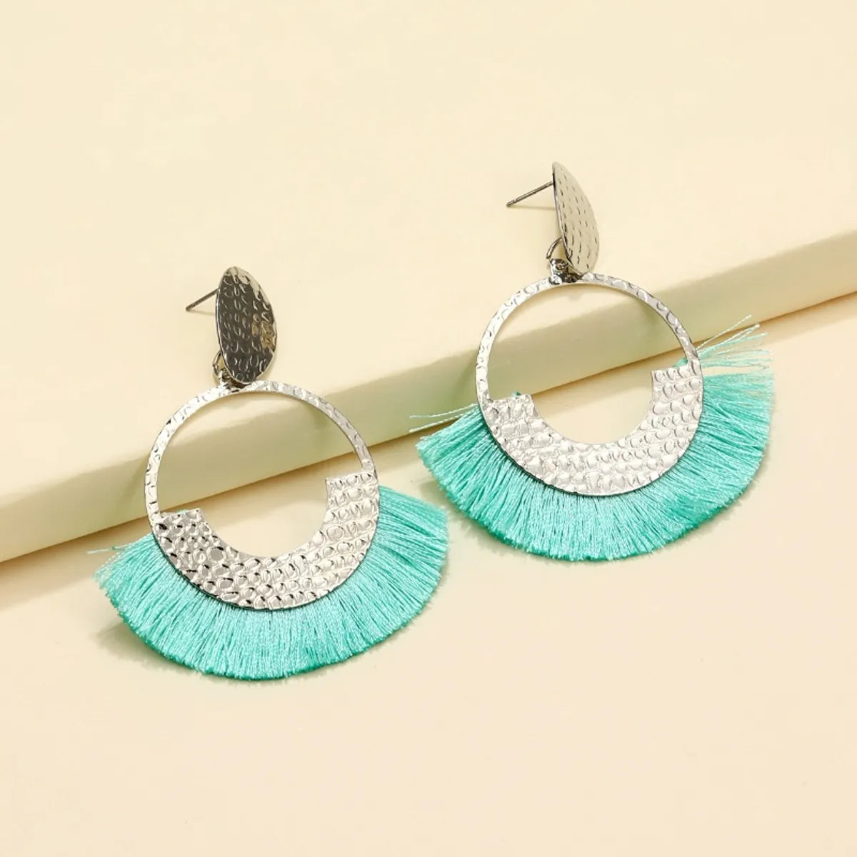 1 Pair Retro Color Block Plating Alloy Gold Plated Drop Earrings