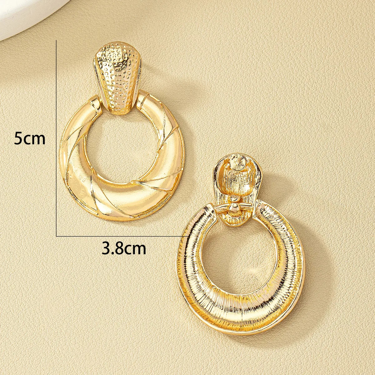 1 Pair Retro Commute Round Plating Alloy Drop Earrings