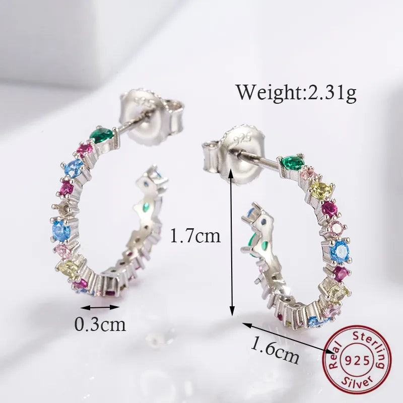 1 Pair Retro Commute Solid Color Plating Inlay Sterling Silver Zircon White Gold Plated Rhodium Plated Drop Earrings