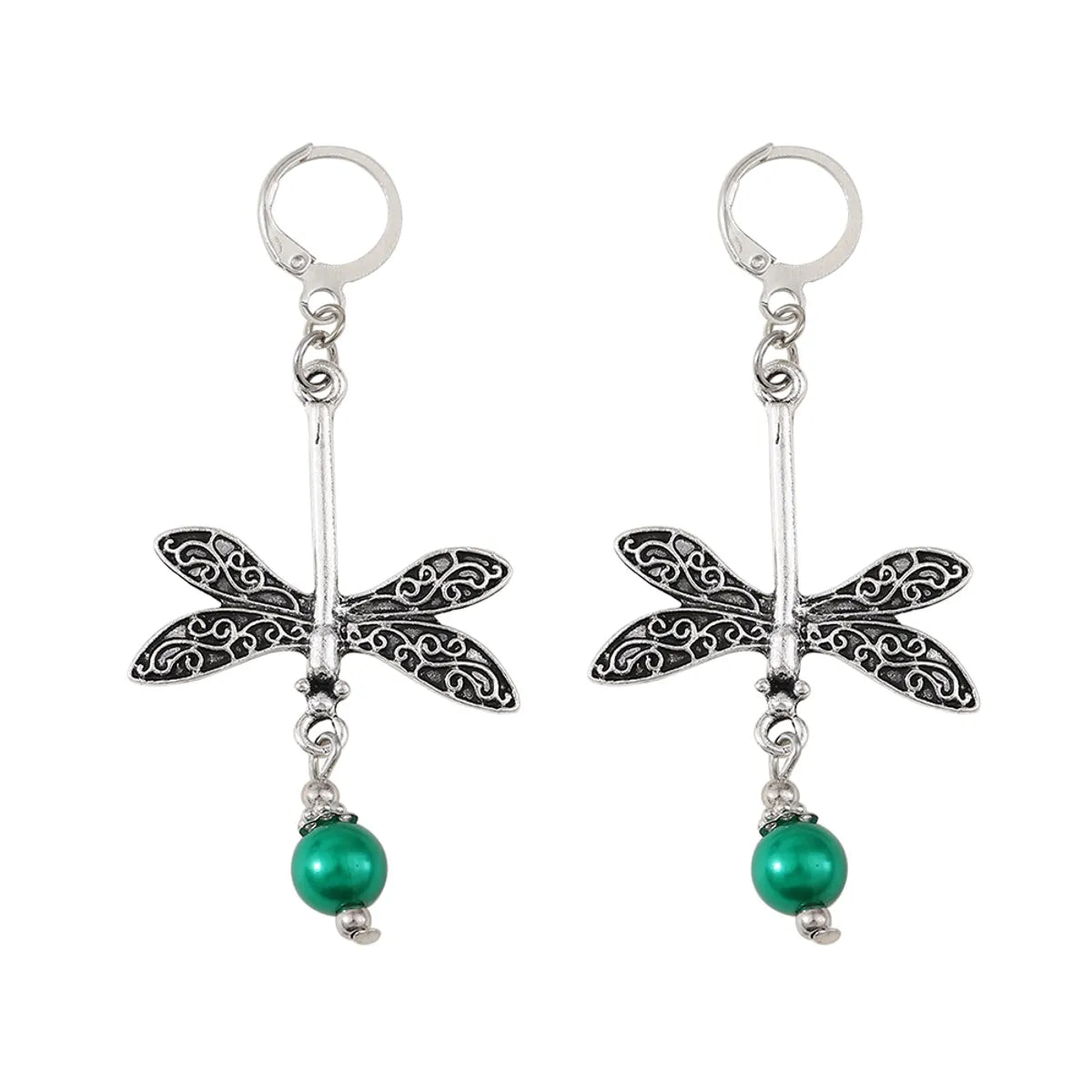 1 Pair Retro Ethnic Style Dragonfly Zinc Alloy Drop Earrings