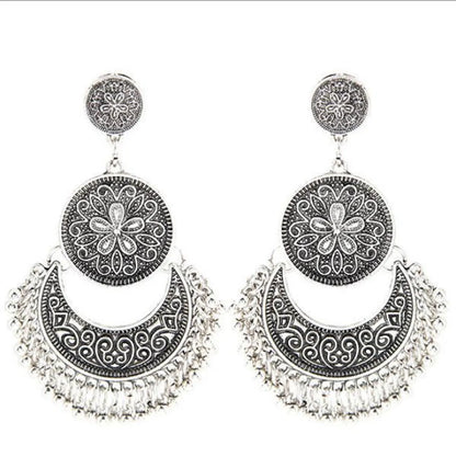 1 Pair Retro Ethnic Style Geometric Plating Alloy Drop Earrings