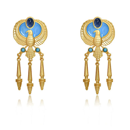 1 Pair Retro Exaggerated Eagle Enamel Alloy Drop Earrings