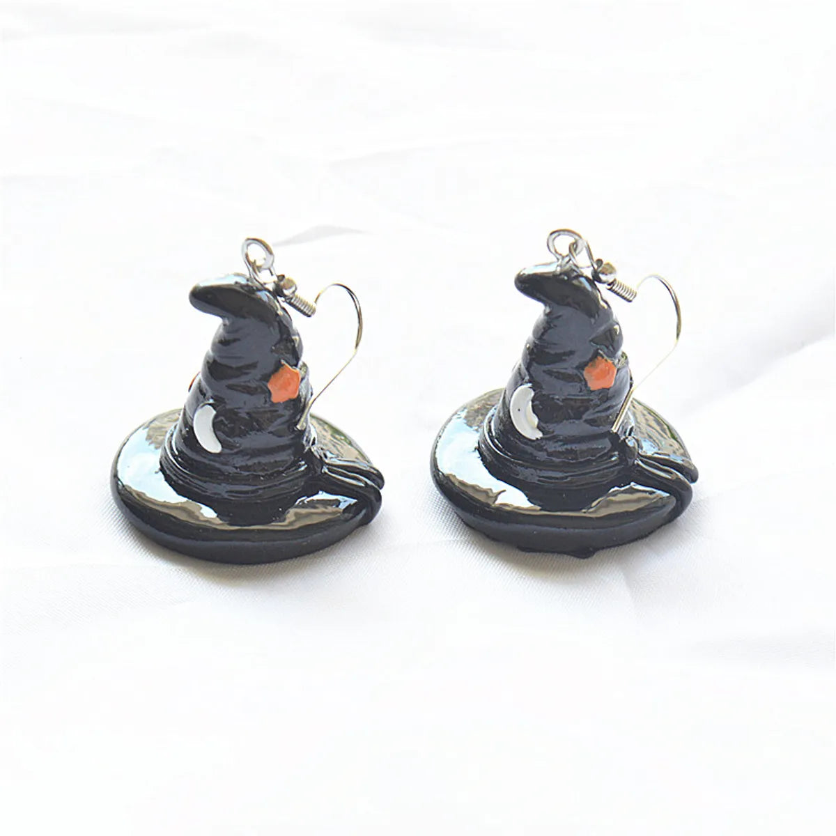 1 Pair Retro Exaggerated Funny Halloween Pattern Alloy Resin Drop Earrings