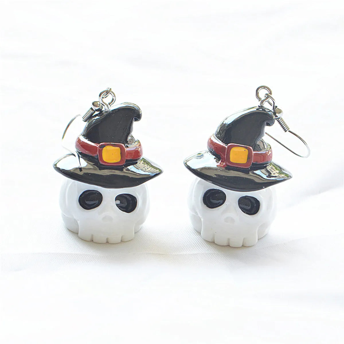 1 Pair Retro Exaggerated Funny Halloween Pattern Alloy Resin Drop Earrings