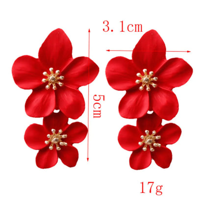 1 Pair Retro Flower Alloy Women'S Drop Earrings