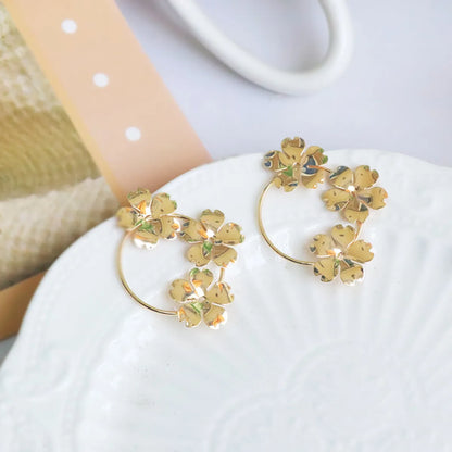 1 Pair Retro Flower Alloy Women's Earrings