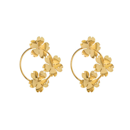 1 Pair Retro Flower Alloy Women's Earrings