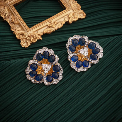 1 Pair Retro Flower Flowers Alloy Ear Studs