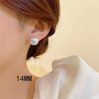 1 Pair Retro French Style IG Style Geometric Inlay Alloy Titanium Steel Artificial Pearls Zircon Drop Earrings Earrings Ear Studs