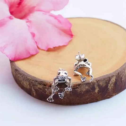 1 Pair Retro Frog Plating Alloy Earrings