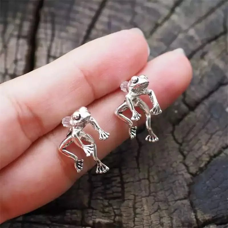 1 Pair Retro Frog Plating Alloy Earrings