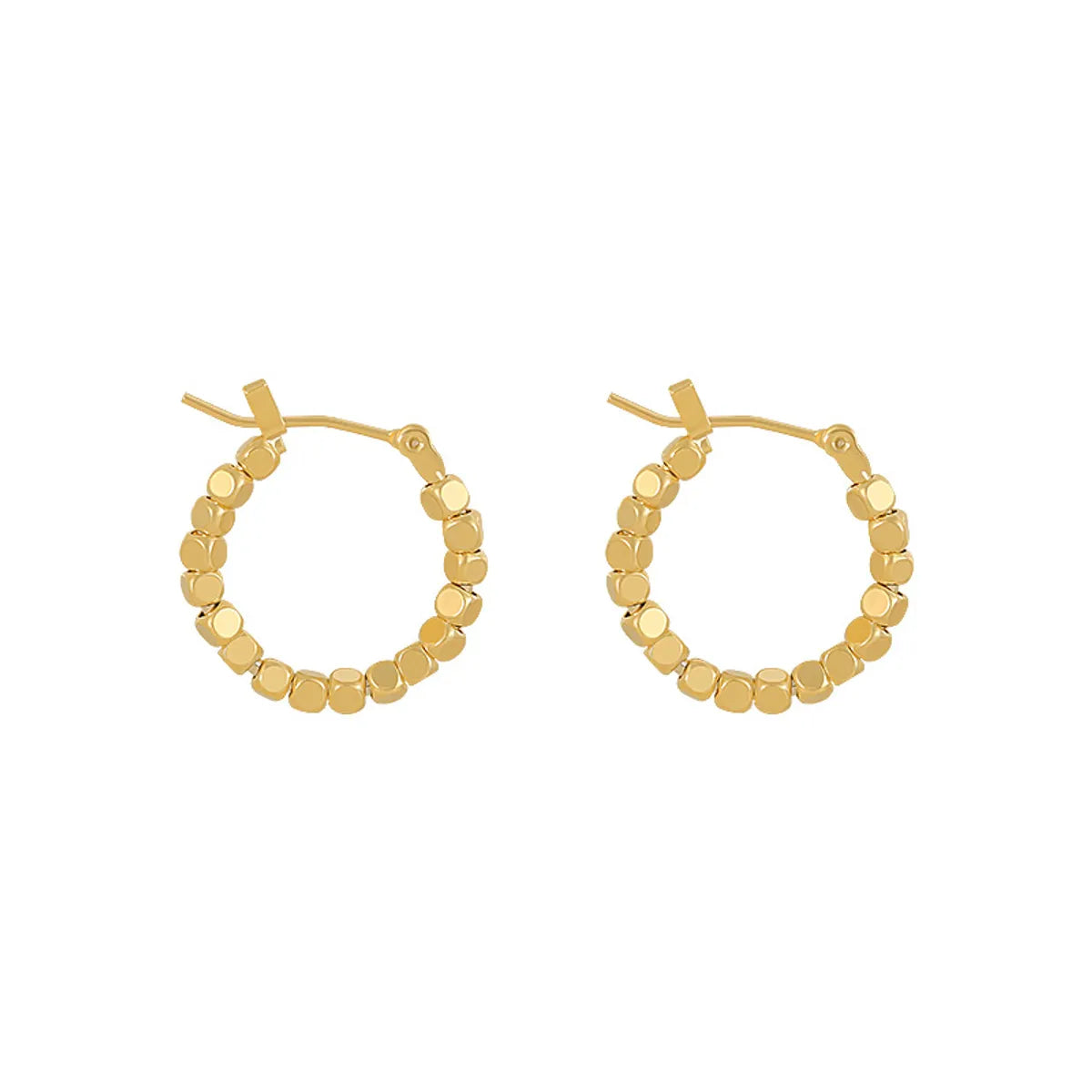 1 Pair Retro Geometric Plating Alloy Hoop Earrings