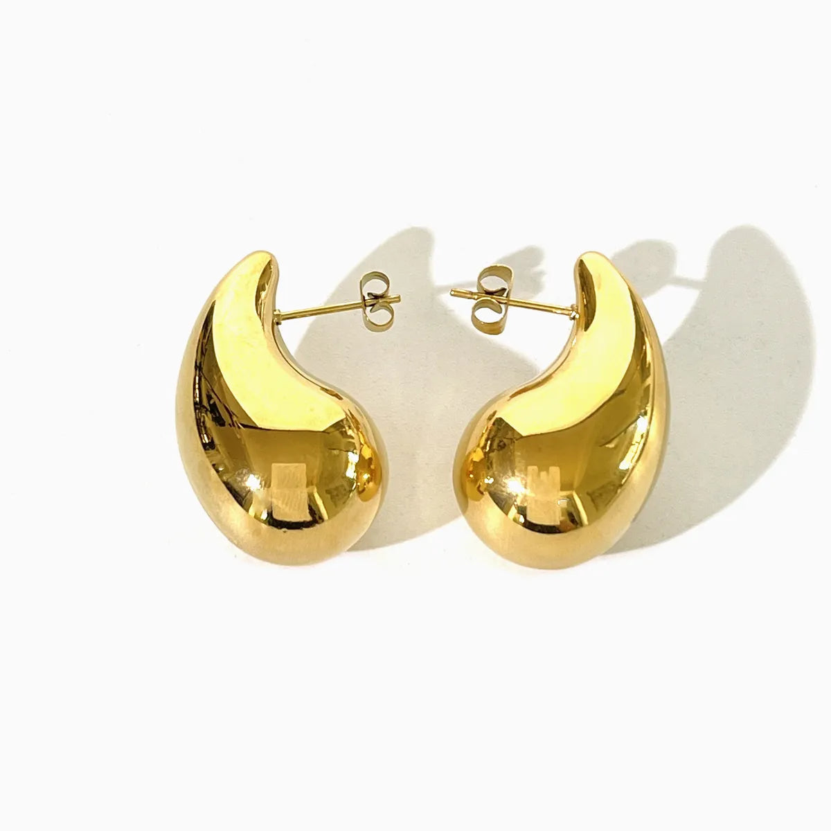 1 Pair Retro Geometric Plating Copper 24k Gold Plated Ear Studs