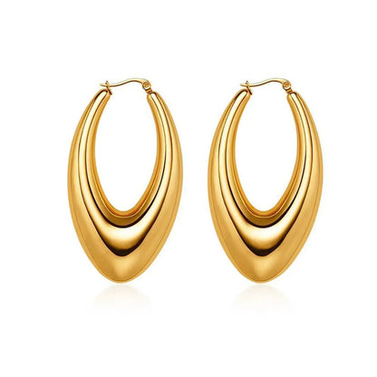 1 Pair Retro Geometric Plating Stainless Steel Earrings